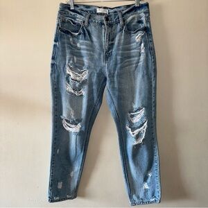 Nature Denim by KanCan Distressed Straight Leg Jeans Size: 11 / 29